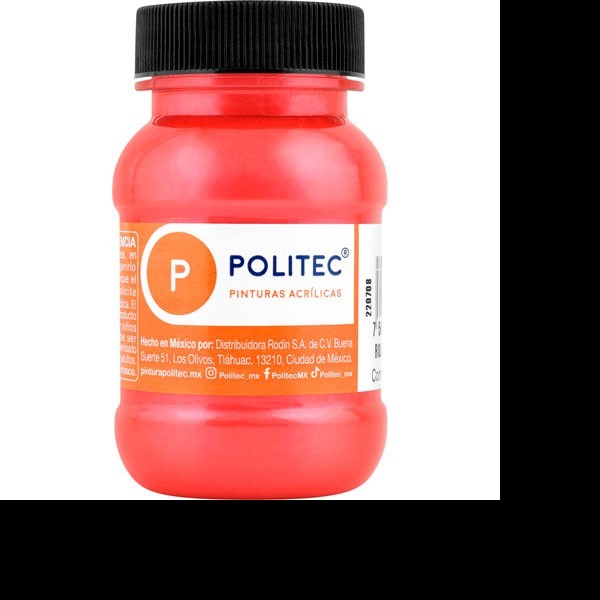 PINTURA ACRILICA POLITEC 100ML. ROJO MET. 521 PZA